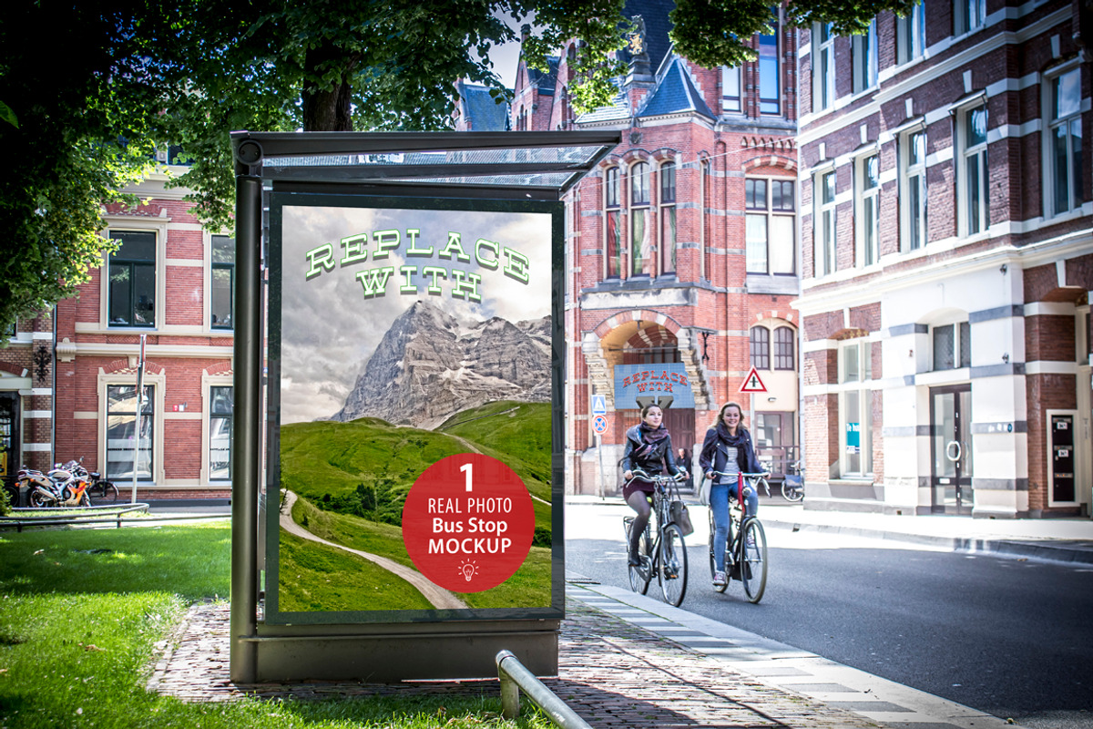 Bus Stop Mockup, an Advertising Mockup by Fresh Design Elements (Photo 4 of 4)