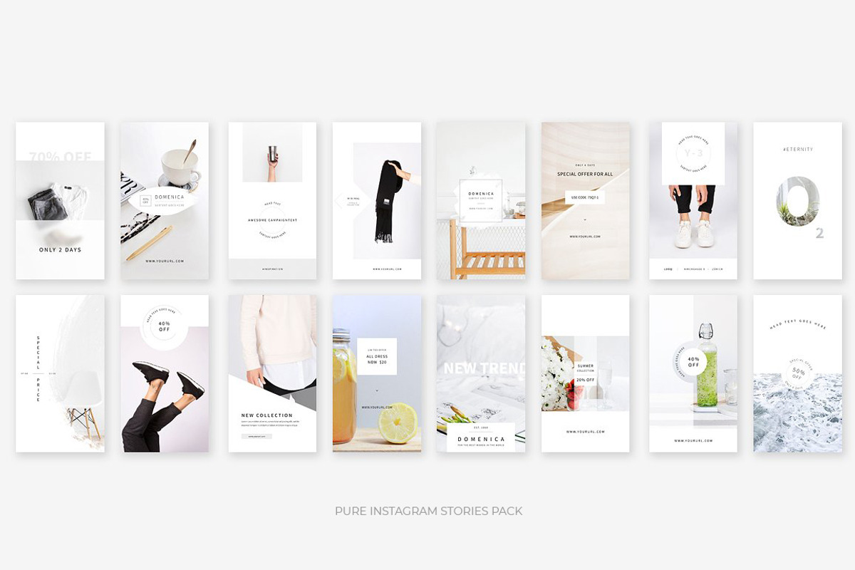 Clean Instagram Stories Bundle, a Social Media Template by Swiss_cube (Photo 5 of 10)