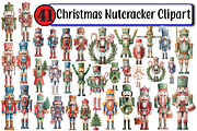 Christmas Nutcracker Clipart, an Illustration by Design Market (Thumbnail 1 of 3)