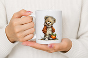 Whimsical Autumn Teddy Bear Clipart, a Seasonal Illustration by Canvas Craft (Thumbnail 9 of 10)