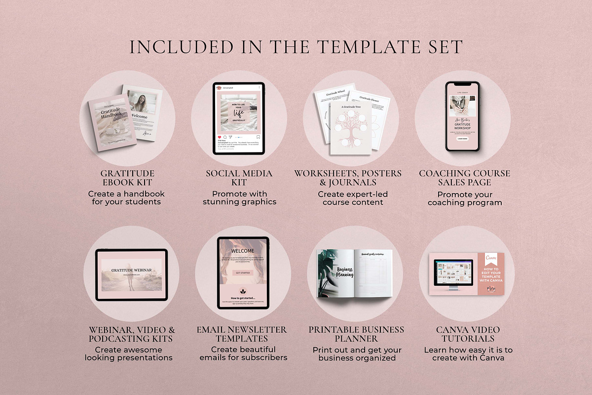Gratitude Course Creator Canva, a Templates & Theme by Miri Campbell (Photo 2 of 15)