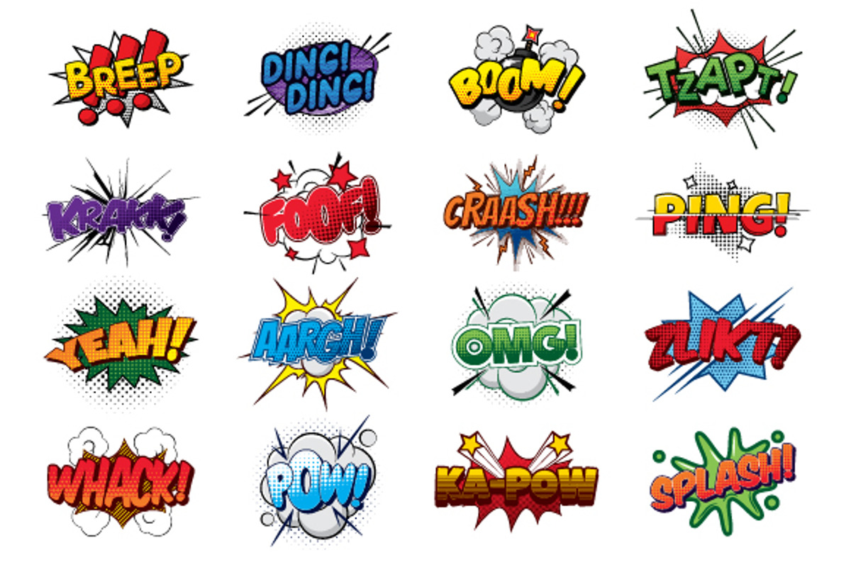 Comics sound effects set2, an Illustration by MaximGertsen