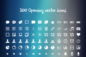 300 Opening vector icons