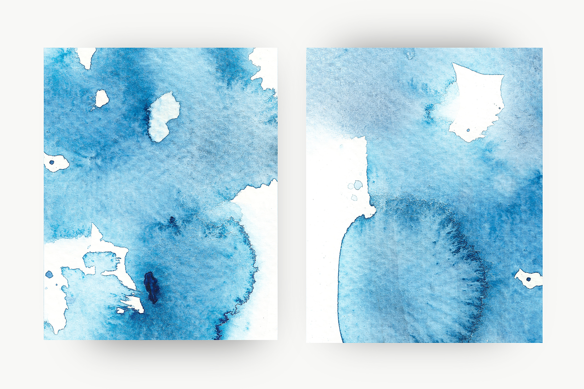 Watercolor Blue Textures Backgrounds, a Texture Graphic by Kolorata Art (Photo 5 of 7)