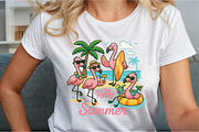 Flamingo Summer Png Sublimation Desi, an Illustration by Sublimation Artist (Thumbnail 3 of 9)