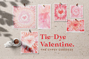 Tie-Dye Valentine's Day Card, a Pattern Graphic by The Gypsy Goddess (Thumbnail 1 of 8)