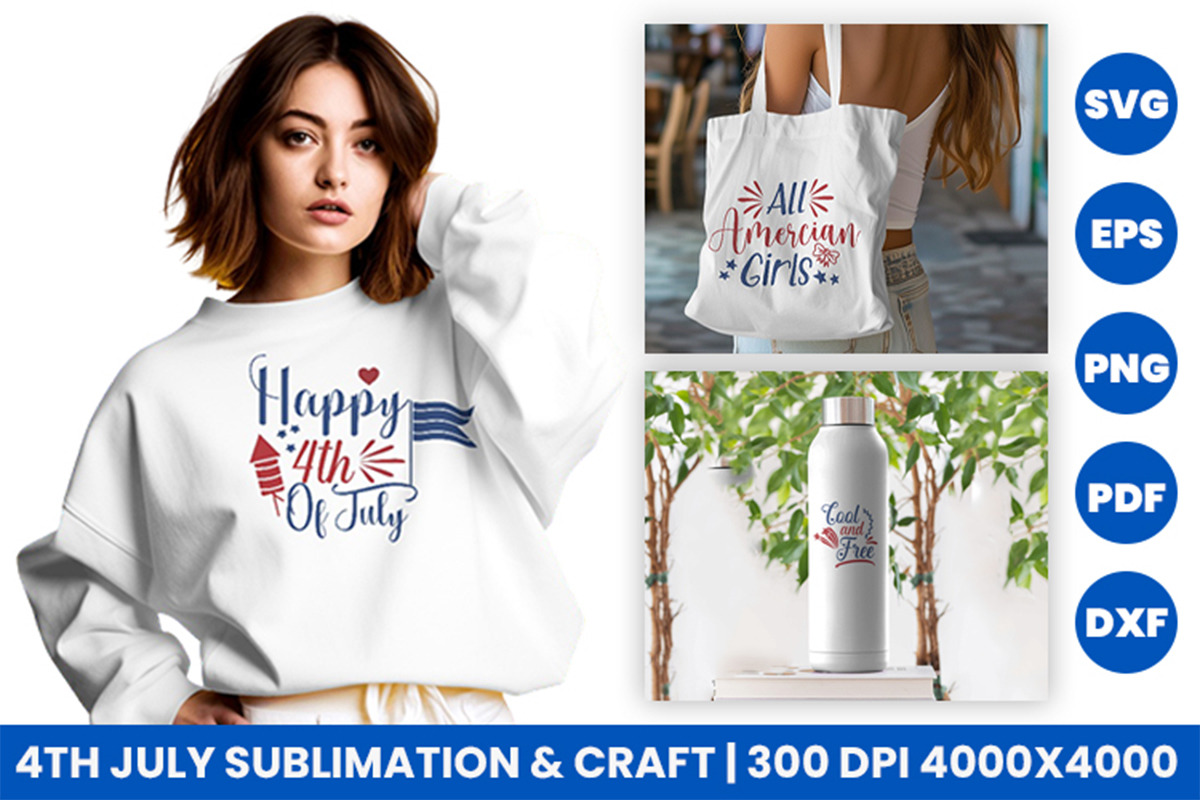 4th of July SVG & PNG Design Bundle, an Object Graphic by Creative Arslan (Photo 5 of 6)