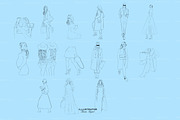 Procreate stamps, fashion girls, a Brush Add-On by MajorArtTm (Thumbnail 2 of 3)