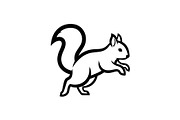 Squirrel Silhouette Vector Bundle, an Illustration by yasushie (Thumbnail 25 of 48)