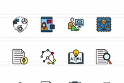 25 AI in Education Filled Line Icons, an Icon by IconBunny (Thumbnail 2 of 2)