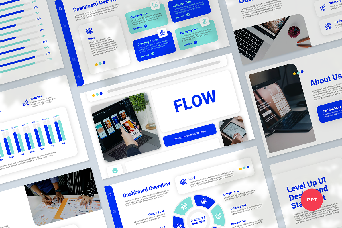 UI Design PowerPoint Template, a Presentation Template by Flat Icons (Photo 1 of 4)