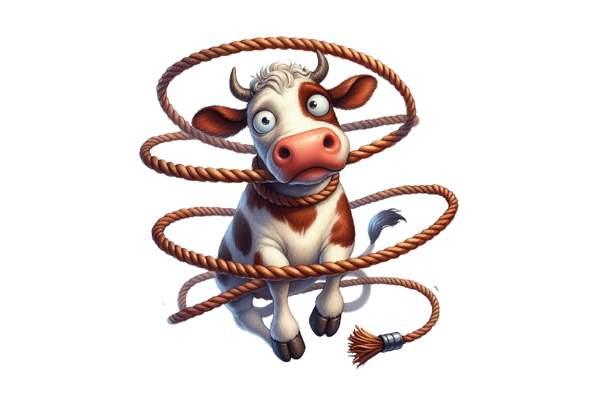 Funny Sketch Quirky Cows Clipart, an Illustration by Designking (Photo 4 of 4)