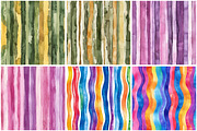 Watercolor Stripe Seamless Patterns, a Pattern Graphic by CitraGraphics (Thumbnail 6 of 7)