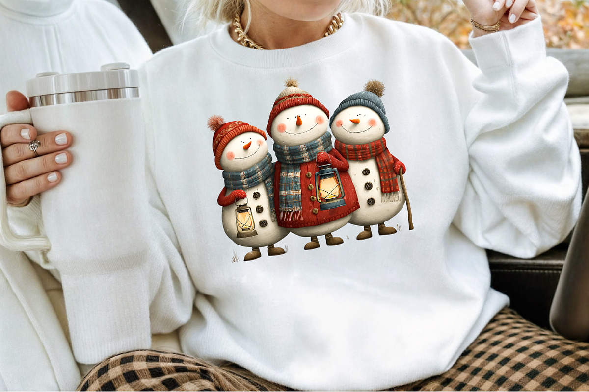 Rustic Winter Snowman PNG Clipart, an Illustration by Sublimation Artist (Photo 4 of 6)