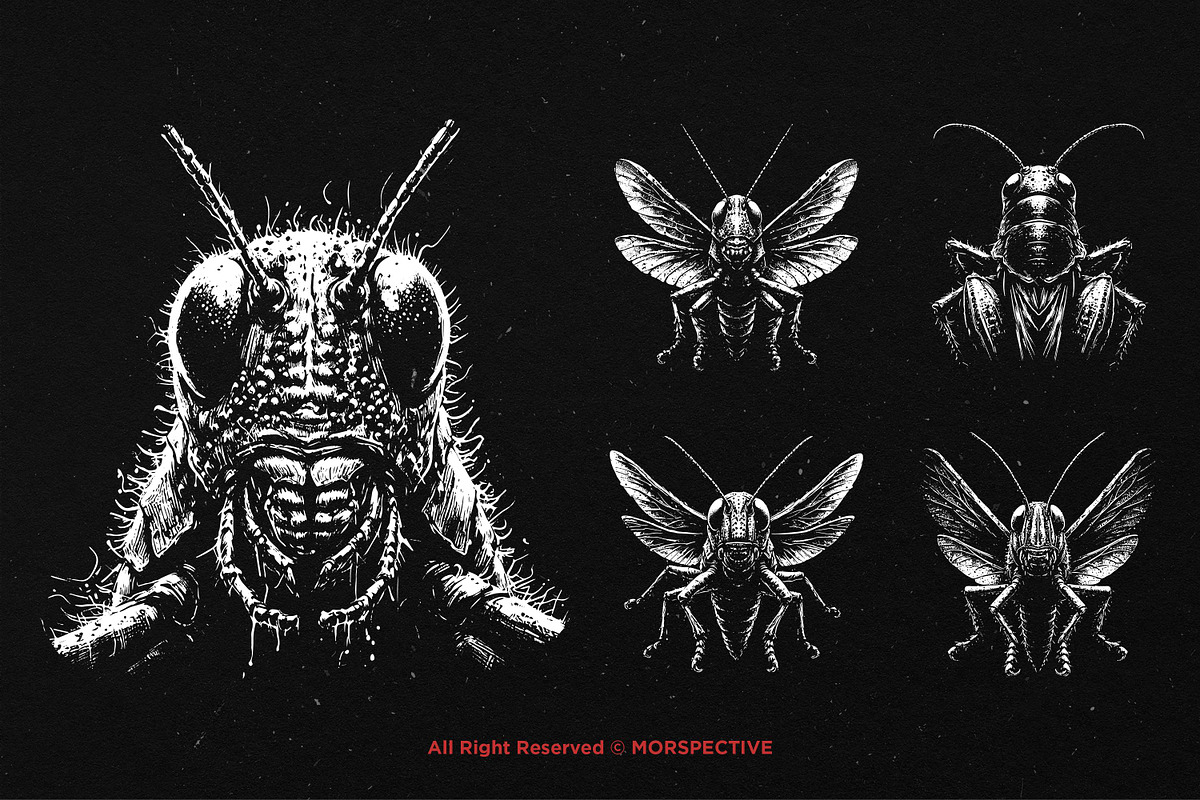 10 Bundle Dark Art Grasshopper, an Illustration by Morspective (Photo 3 of 7)