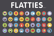Flatties Vol 3 - Flat style icon set, an Icon by Ui Store (Thumbnail 1 of 4)