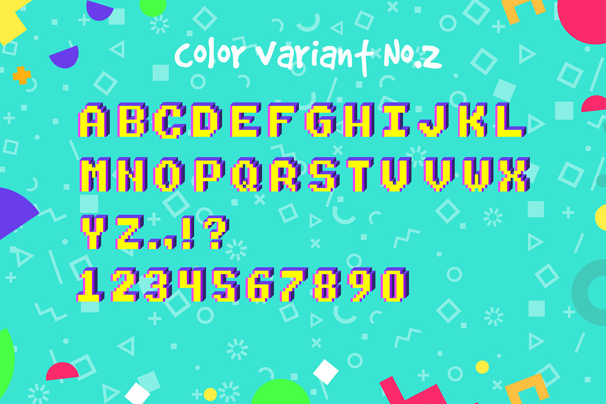Retro kiddo vector alphabet preview 3