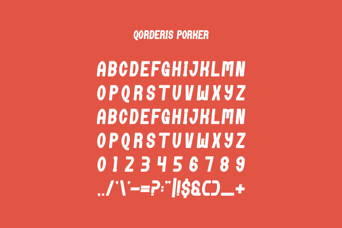 Qorderis Porker - Round Font, a Sans Serif Font by Iqsiart Studio (Photo 3 of 7)