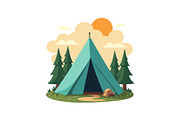 Sunset Adventure Camping Badge Set, an Object Graphic by Designs_River (Thumbnail 12 of 13)