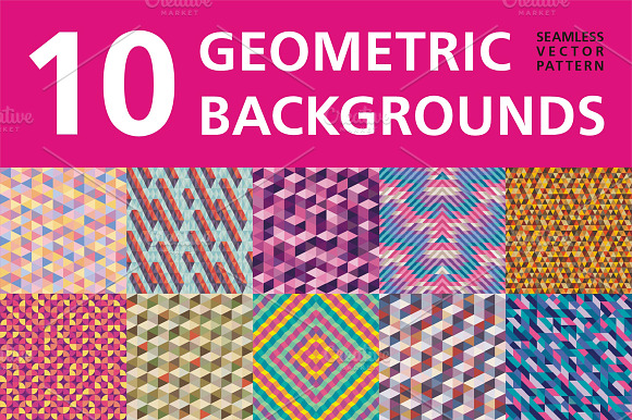 10 Geometric Backgrounds