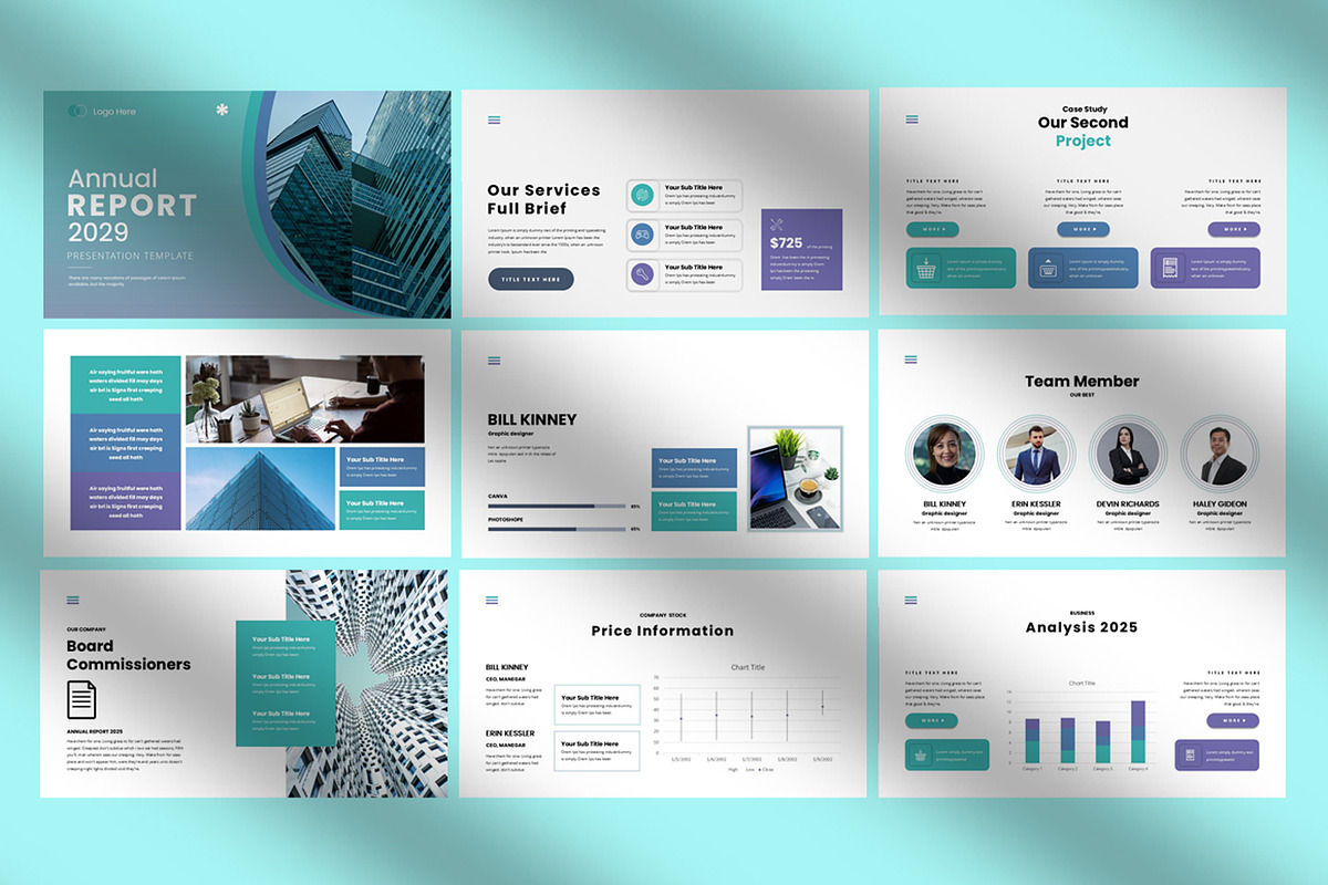 Annual Report Presentation Template, a Presentation Template by Pradaxa (Photo 4 of 10)
