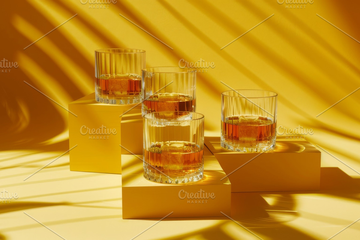 87 whiskey glasses, a Food & Drink Photo by Handmadefont (Photo 82 of 87)