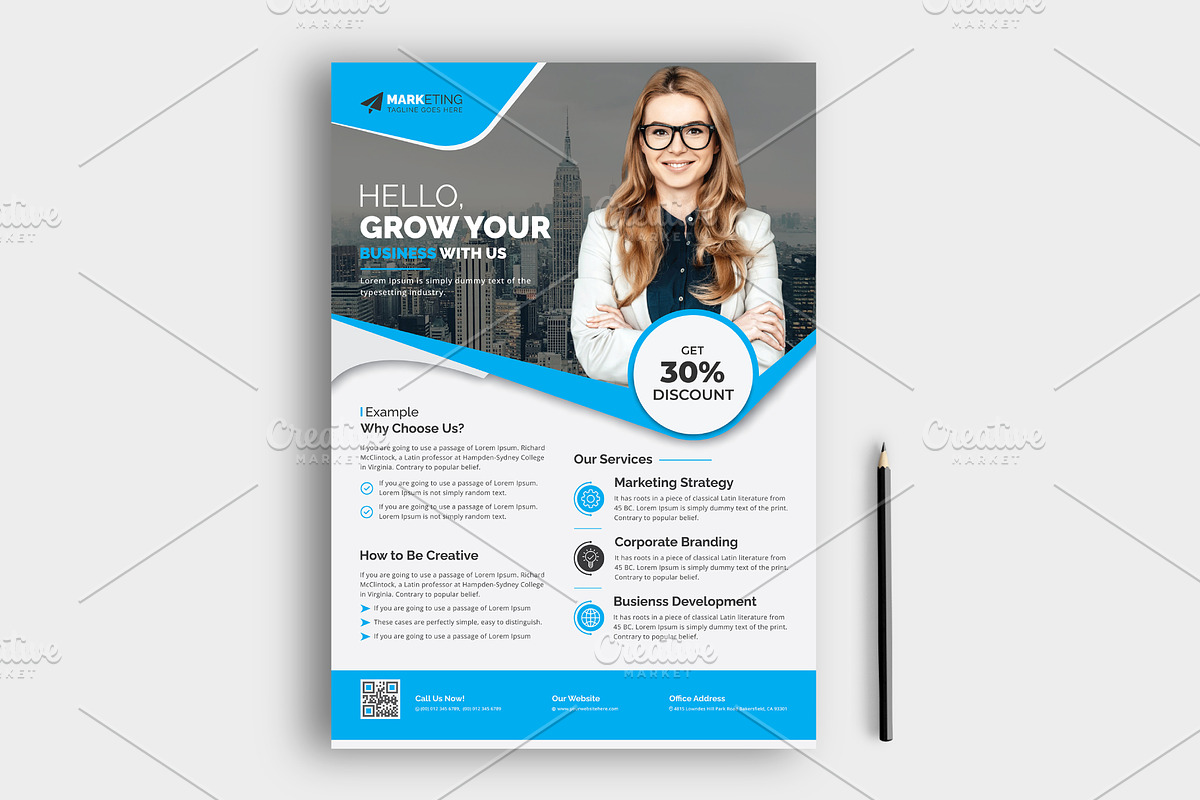 Corporate Business Flyer Template, a Flyer Template by GraphicsBurg (Photo 2 of 2)