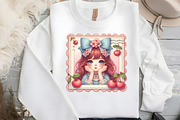 Cherry Girl Postage Stamps, an Illustration by DreamCafeArt (Thumbnail 6 of 8)