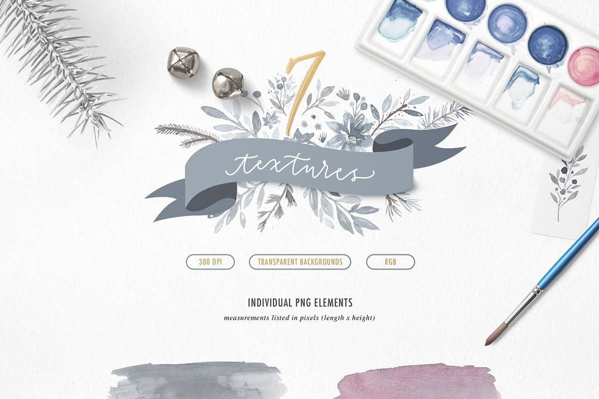 Winter Watercolors Kit, a Texture Illustration by Every Tuesday (Photo 21 of 22)
