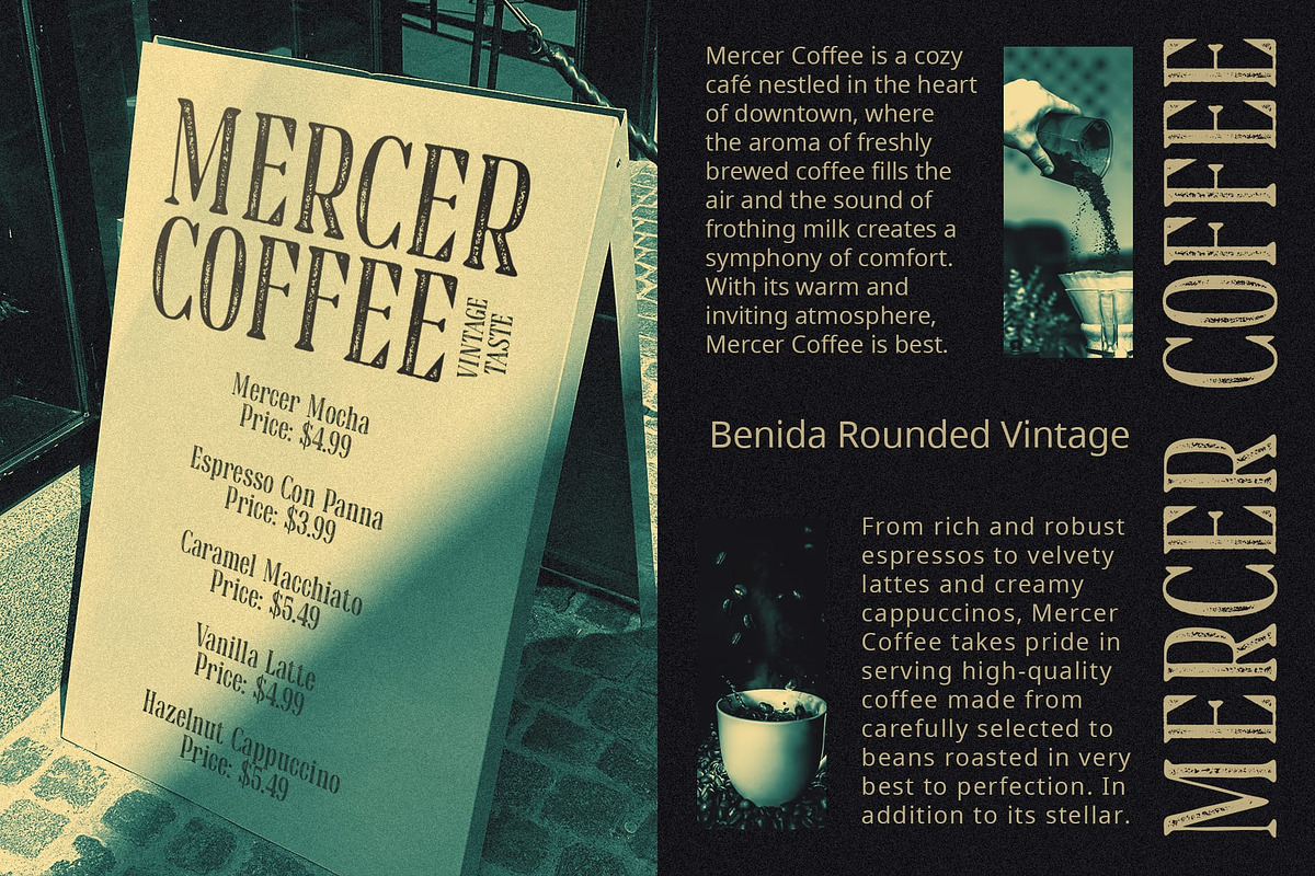 Benida Rounded Vintage, a Serif Font by Craft Supply Co. (Photo 7 of 8)