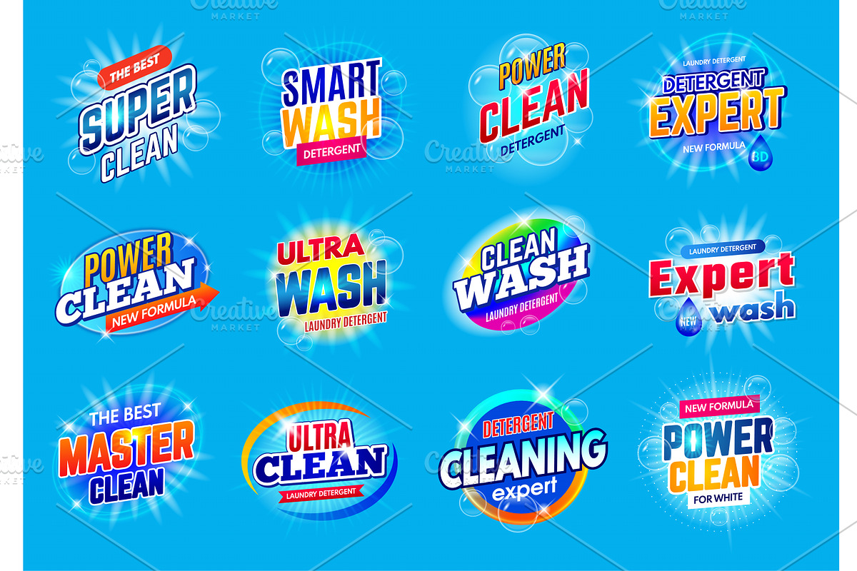 Laundry service logo. Soap detergent, an Object Illustration by Onyx