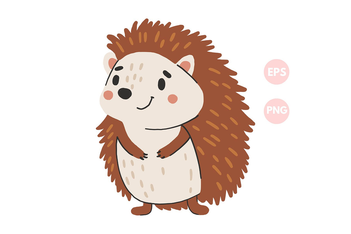 Forest Baby Animal Hedgehog, an Animal Illustration by ⋒DesignECShop⋒ (Photo 1 of 3)