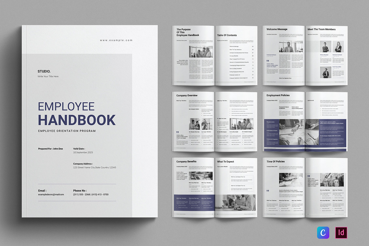 Employee Handbook Template, a Brochure Template by E-Type (Photo 1 of 10)
