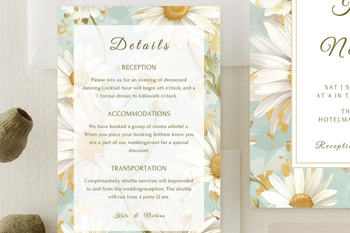 Floral Wedding Invitation Suite, an Invitation Template by Hazel Home (Photo 4 of 7)