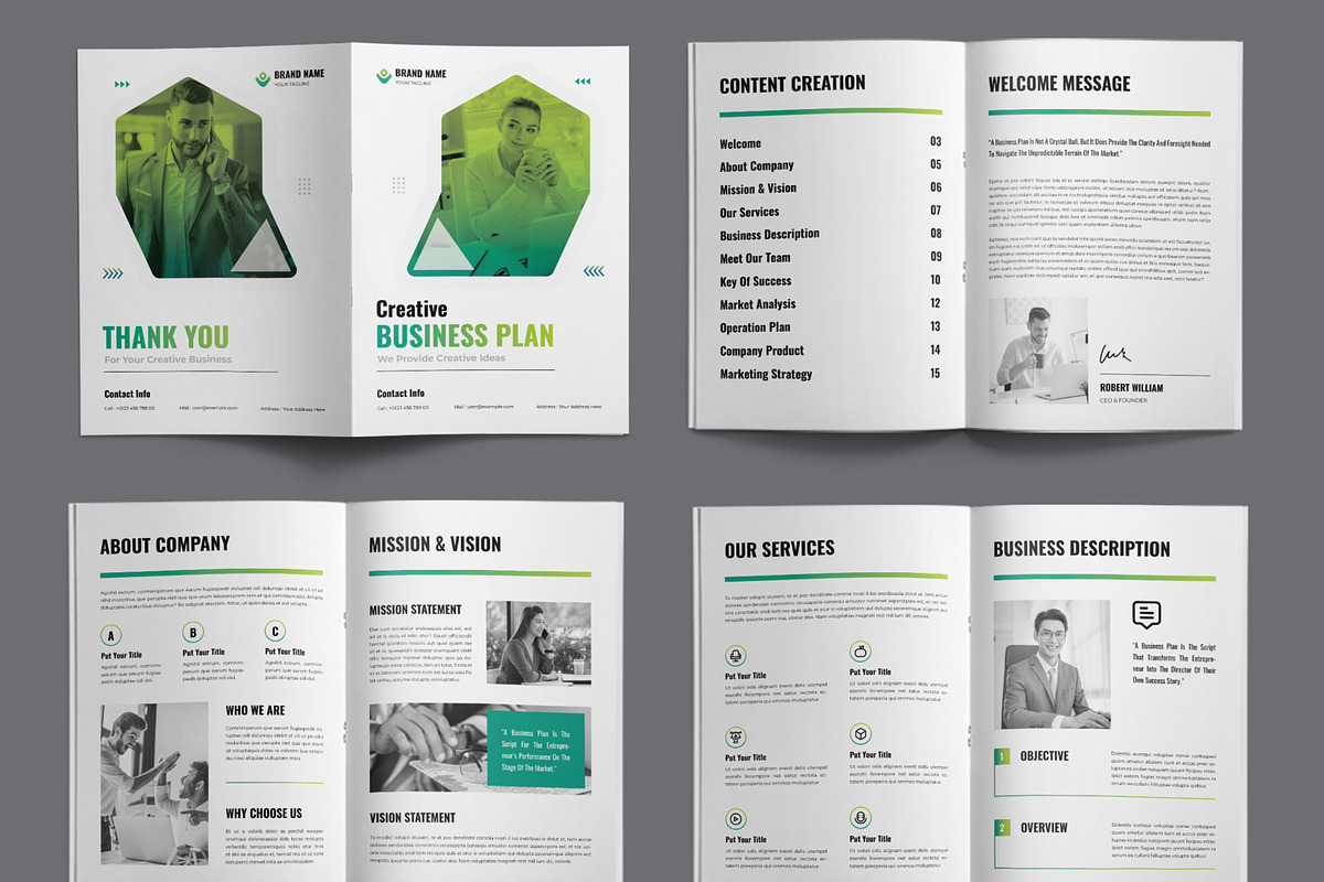 Creative Business Plan Brochure, a Brochure Template by ContestDesign (Photo 2 of 3)