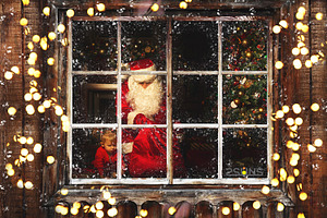 Christmas Window Photoshop Overlay