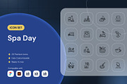 Spa Day Icon Set, an Outline Icon by Nathaya Studio (Thumbnail 1 of 2)