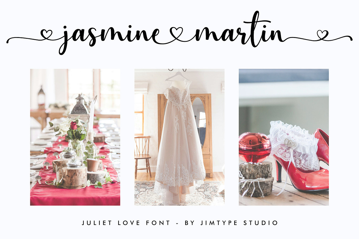 Juliet Love - Wedding Branding Font, a Script Font by Jimtype Studio (Photo 4 of 9)