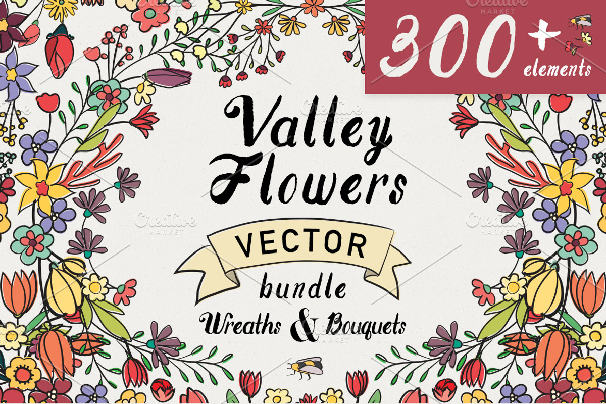 Valley Vector Floral Bundle, an Illustration by MarkieAnn Creative (Photo 1 of 5)