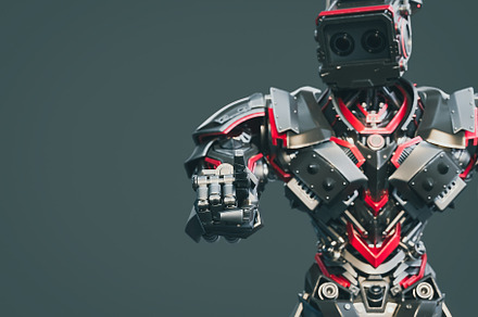 Future robot with metaverse digital., a Technology Photo by vanitjan