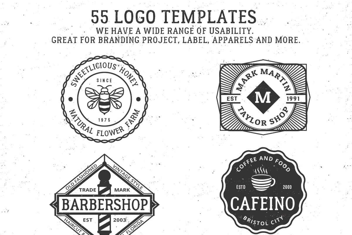 vintage 55 logo templates, a Branding & Logo Template by great19 (Photo 2 of 10)