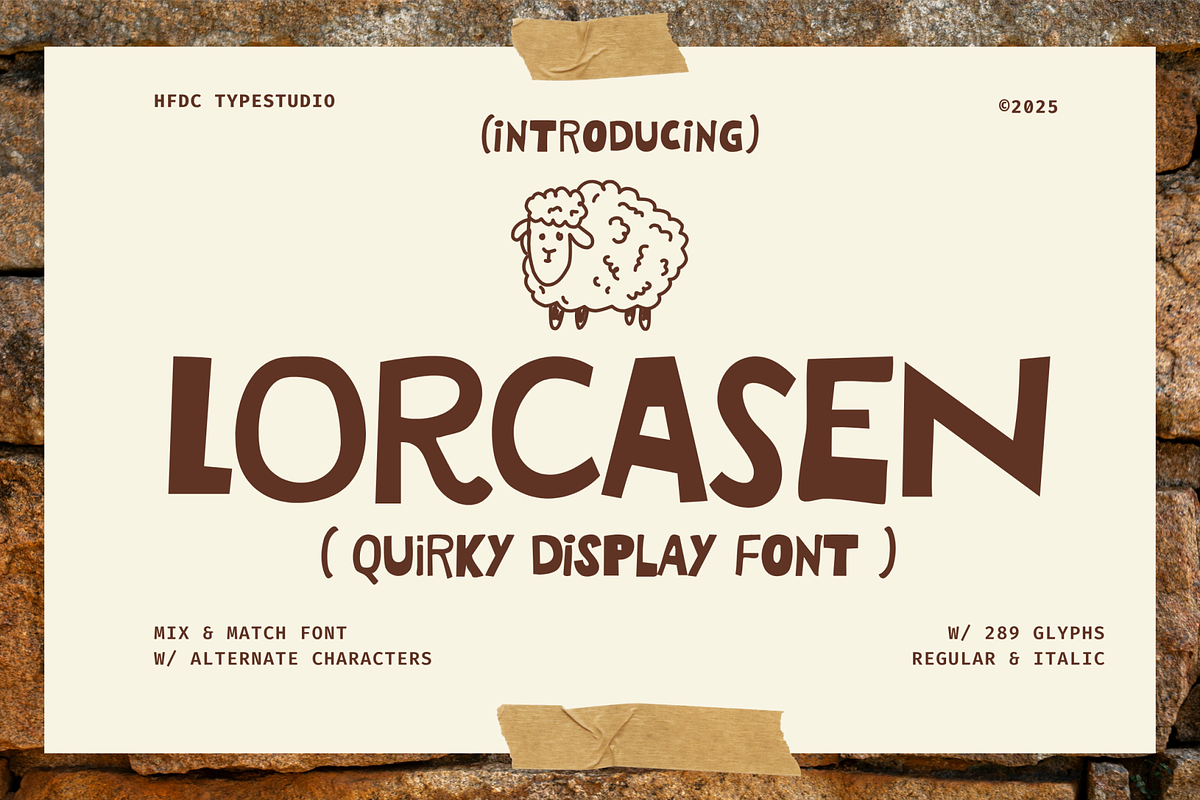 Lorcasen Quirky Mix Typeface, a Handwritten Font by 24Design Studios (Photo 1 of 10)