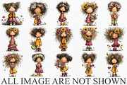Whimsical Spring Girl Clipart Bundle, a Seasonal Illustration by Canvas Craft (Thumbnail 4 of 7)