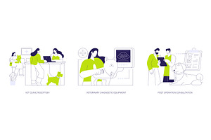 Veterinarian clinic isolated cartoon, an Illustration by Visual Generation