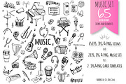 65 Music hand drawn elements set!, an Object Illustration by Natasha-Pankina.com (Thumbnail 1 of 5)