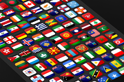 Rounded Flags (275 Flags), a Solid Icon by alpercakici (Thumbnail 2 of 4)