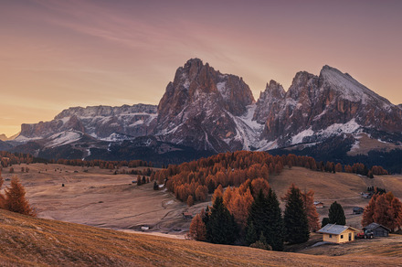 Autumn morning alpe di siusi featuring alpe, alpine, and alps