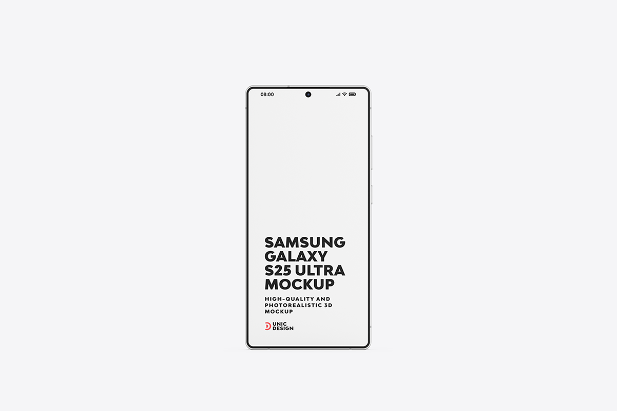 Samsung Galaxy S25 Ultra Mockup, an Android Mockup by UnicDesign (Photo 3 of 35)