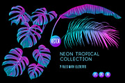 Tropical Neon leaves, an Object Graphic by Elen-Lane (Thumbnail 1 of 2)