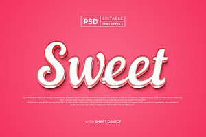 Pink Sweet Editable Text Effect